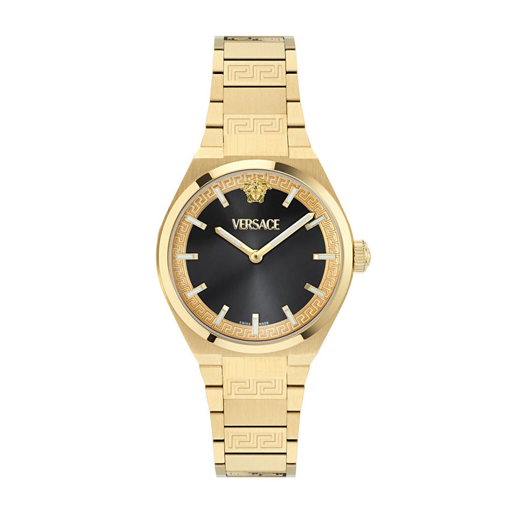 Versace Women’s V-Auria 35 mm Black Dial Bracelet Watch VE5E00526