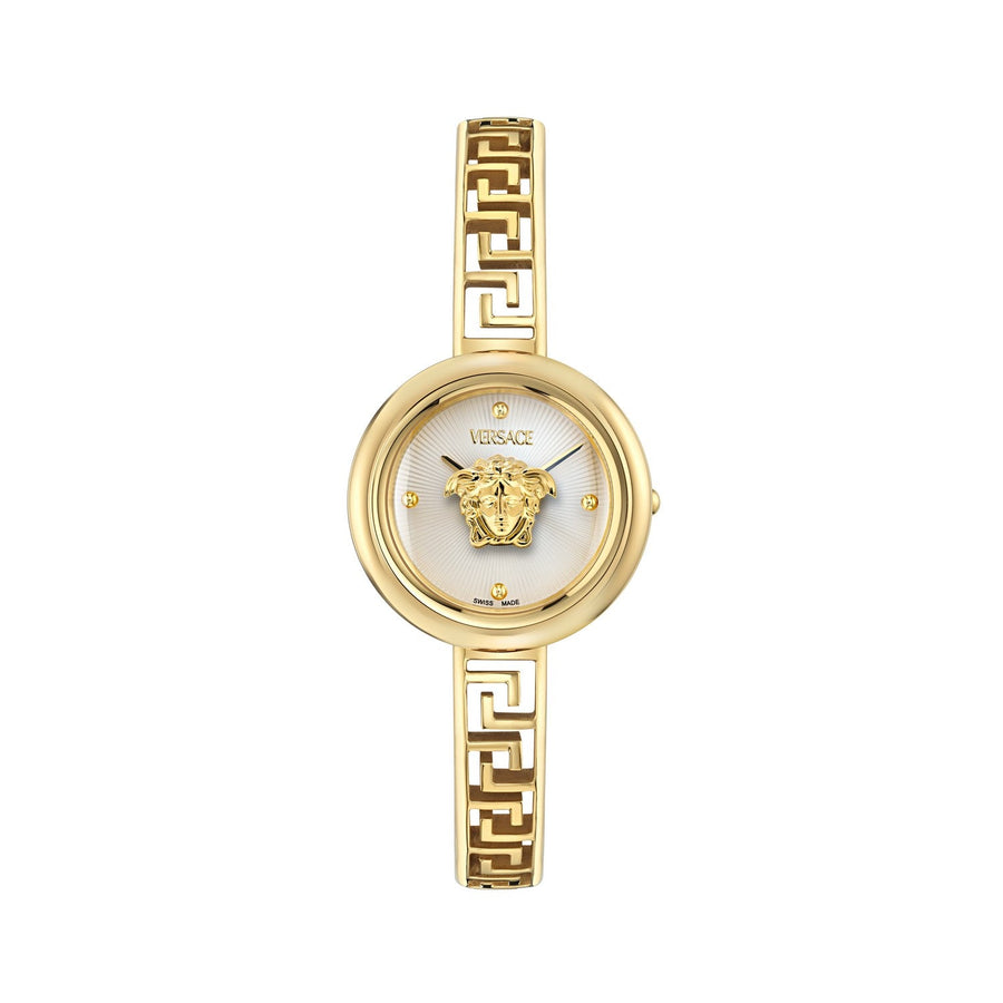 Versace Women’s Medusa Eclipse Silver White Guilloch Dial Bracelet Watch VE5F00226