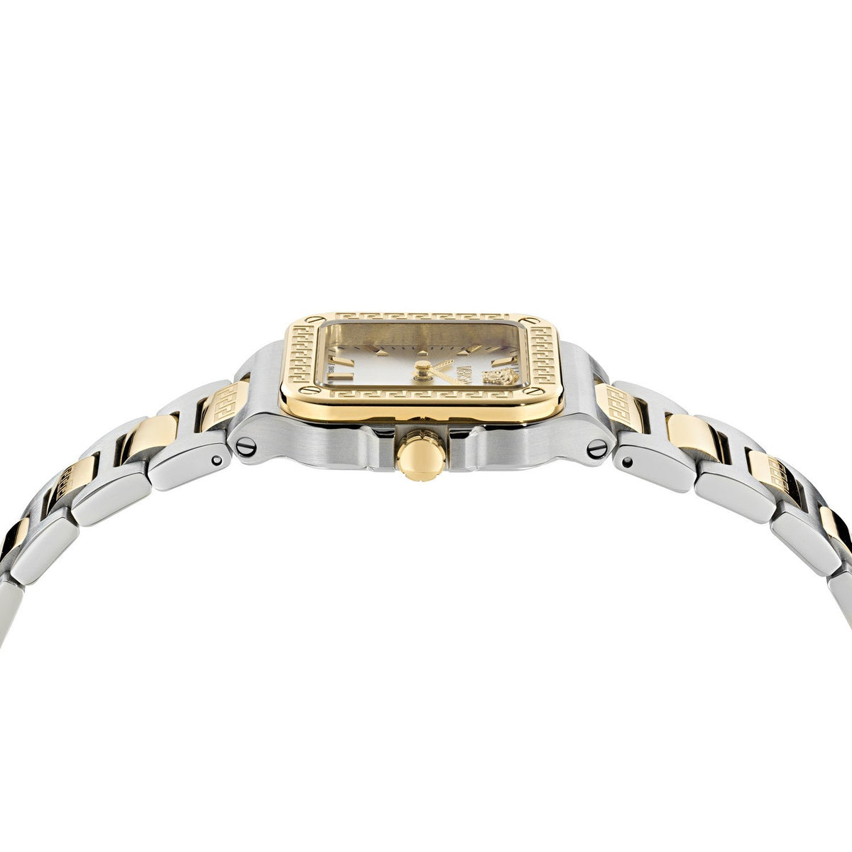 Versace Women’s Greca Edge White Silver Dial Bracelet Watch VE5G00226