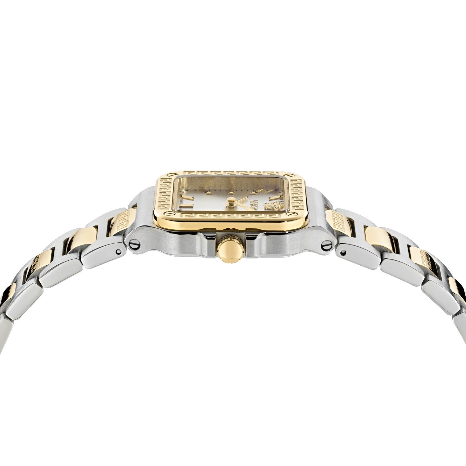 Versace Women’s Greca Edge White Silver Dial Bracelet Watch VE5G00226