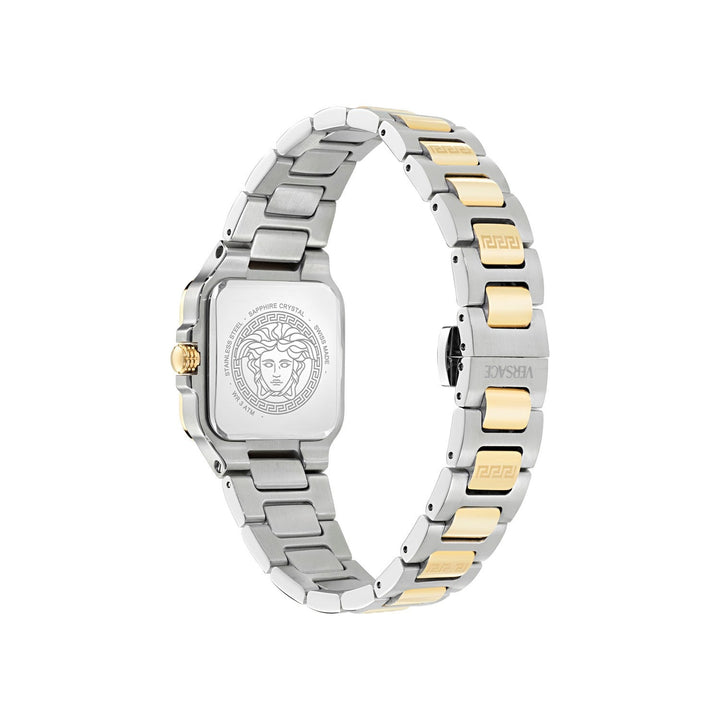 Versace Women’s Greca Edge White Silver Dial Bracelet Watch VE5G00226