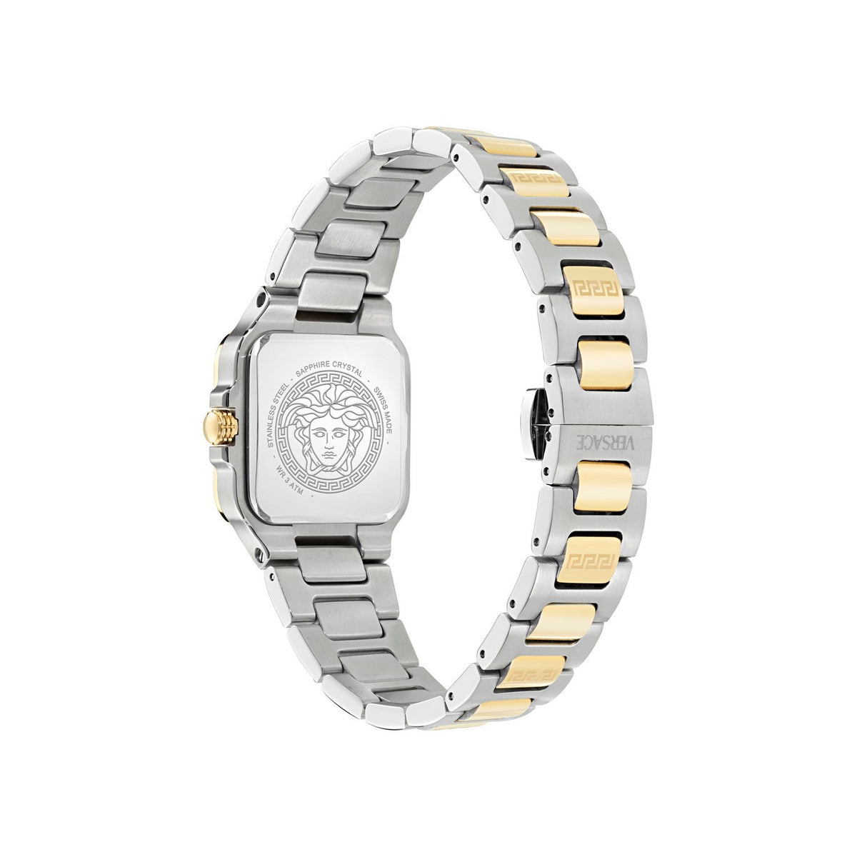 Versace Women’s Greca Edge White Silver Dial Bracelet Watch VE5G00226