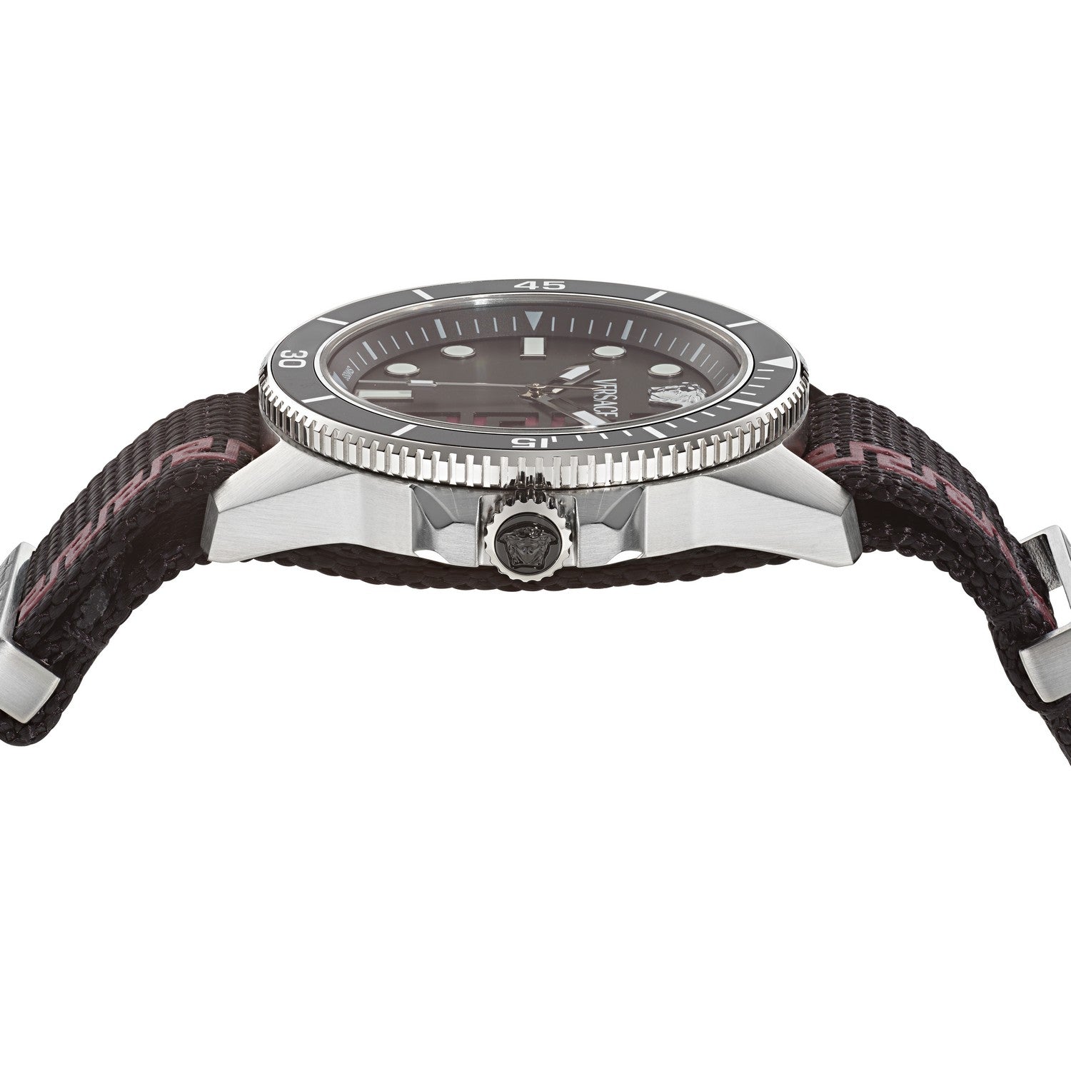 Versace Men’s Greca Force 42 mm Black Dial NATO Strap Watch VE5J00126