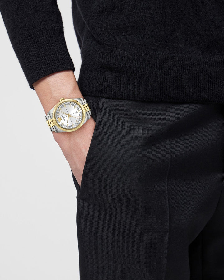 Versace Men’s Millenyium 40 mm White Silver Dial Bracelet Watch VE5M00326