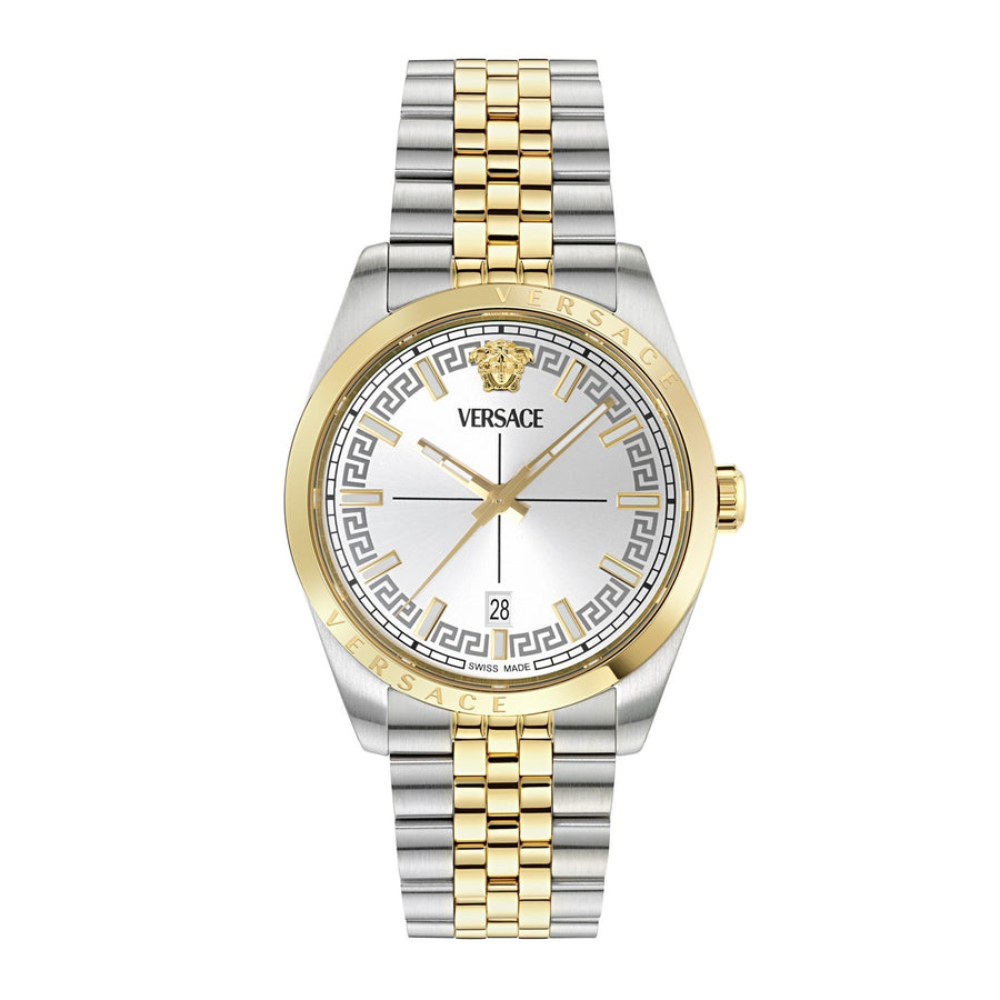 Versace Men’s Millenyium 40 mm White Silver Dial Bracelet Watch VE5M00326