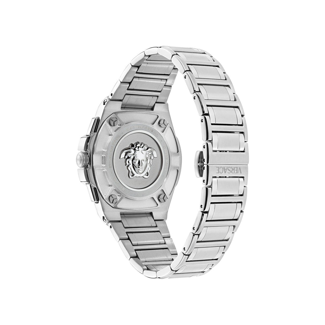 Versace Men’s Greca Reaction 43 mm Blue Dial Bracelet Watch VE5N00326