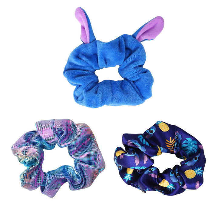 Disney Stitch Blue, Pink & Purple 3Pc Hair Scrunchie Set VE700267L.PH