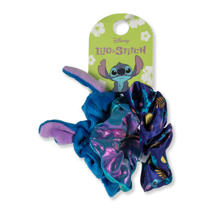 Disney Stitch Blue, Pink & Purple 3Pc Hair Scrunchie Set VE700267L.PH
