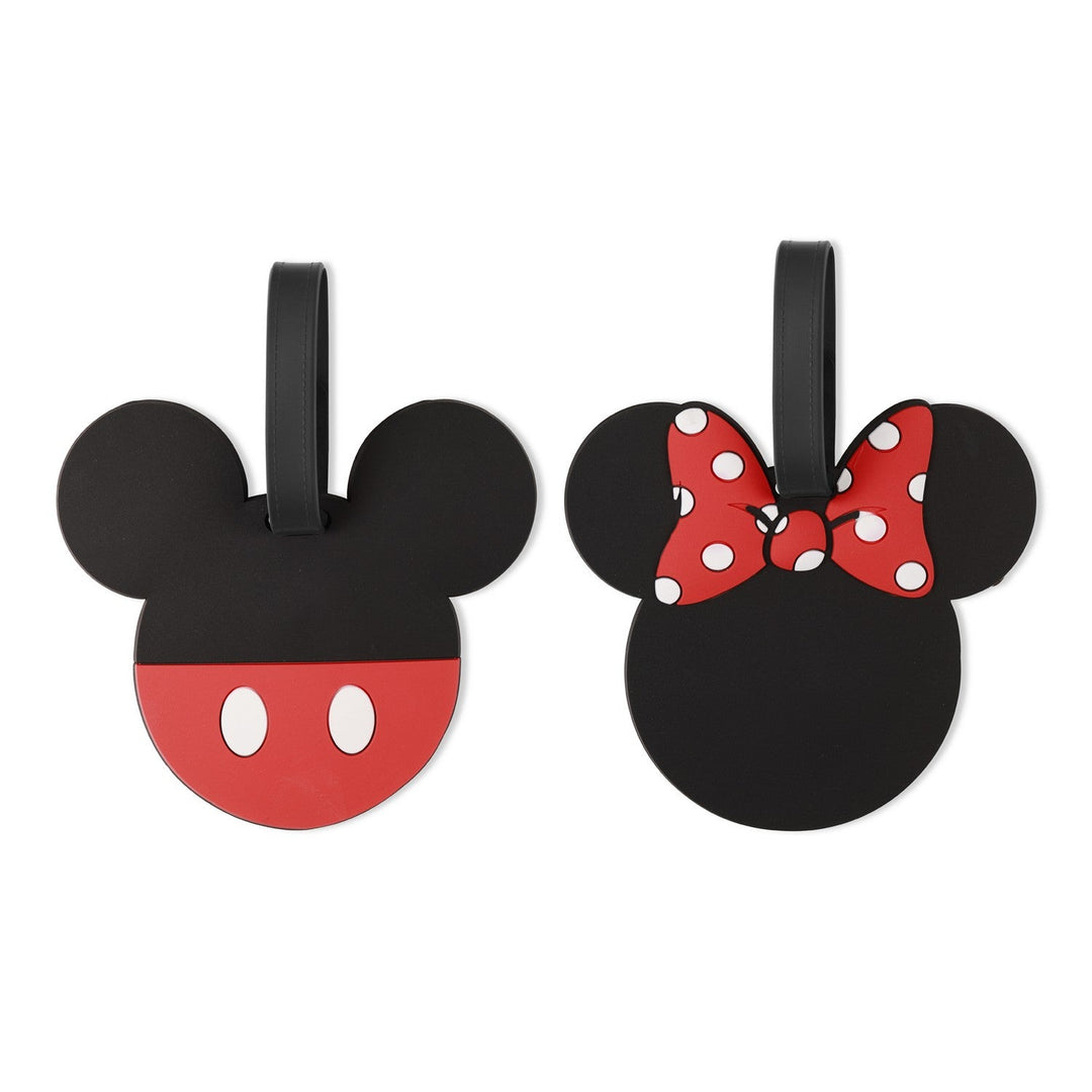 Disney Mickey & Minnie 2 Pcs Rubber Luggage Tag Red Set VT700349L.PH