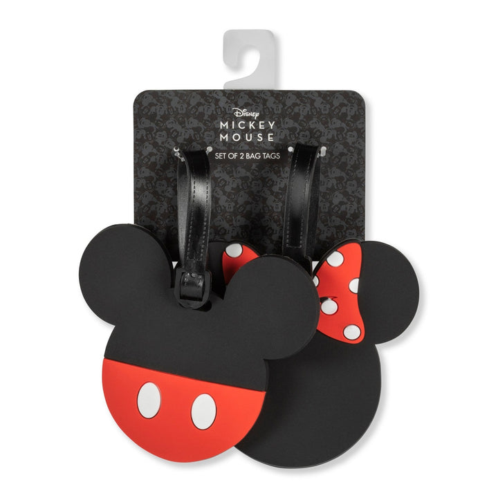 Disney Mickey & Minnie 2 Pcs Rubber Luggage Tag Red Set VT700349L.PH