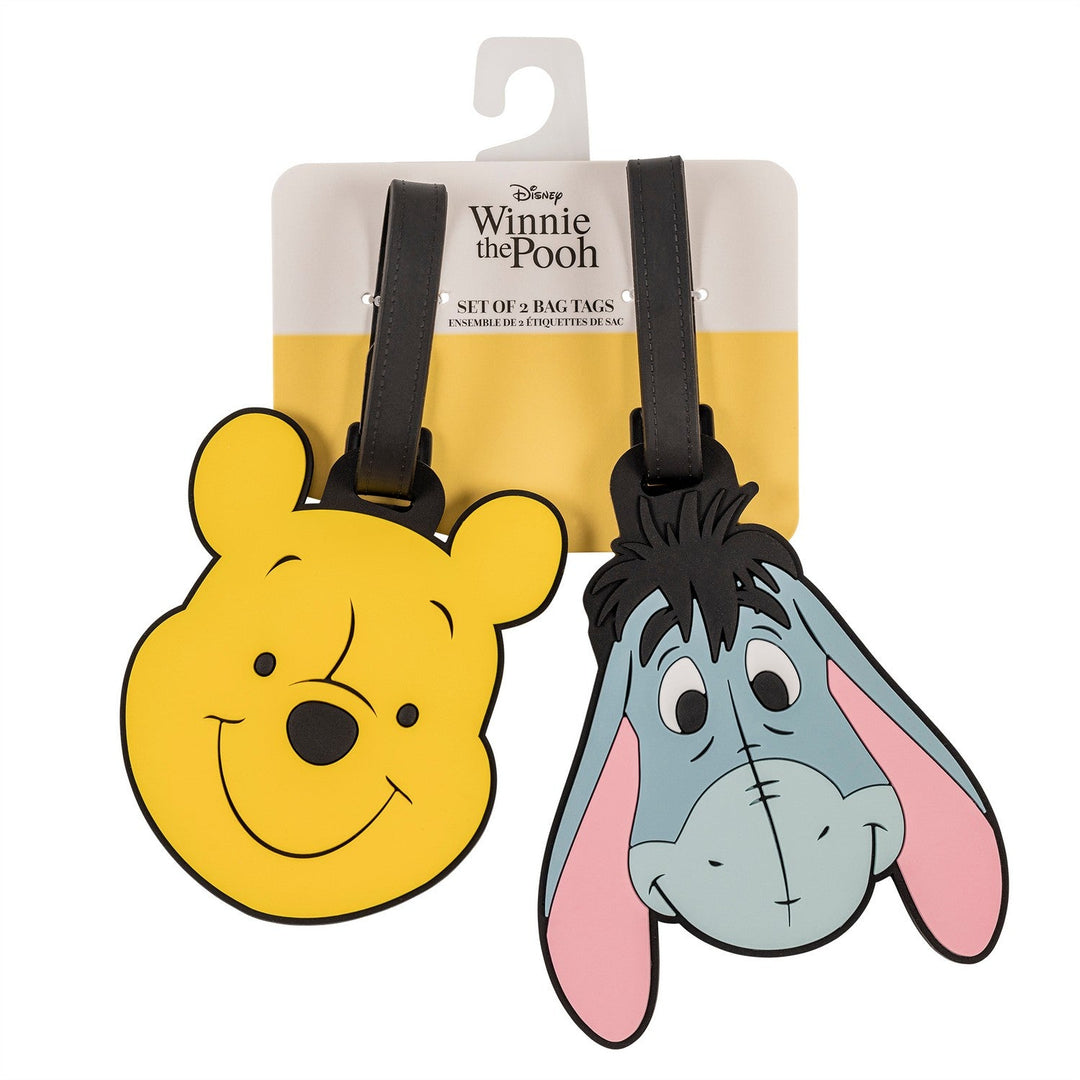 Disney 2 Pcs Winnie The Pooh Two Piece Luggage Tag Yellow Set VT700915L