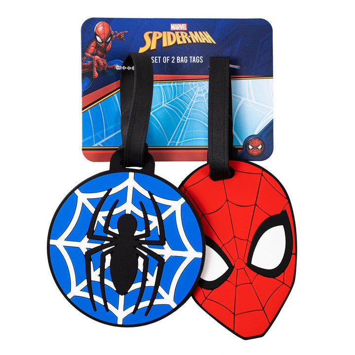 Marvel 2 Pcs Spiderman Rubber Luggage Id Tag Purple Set VT700917L.PH