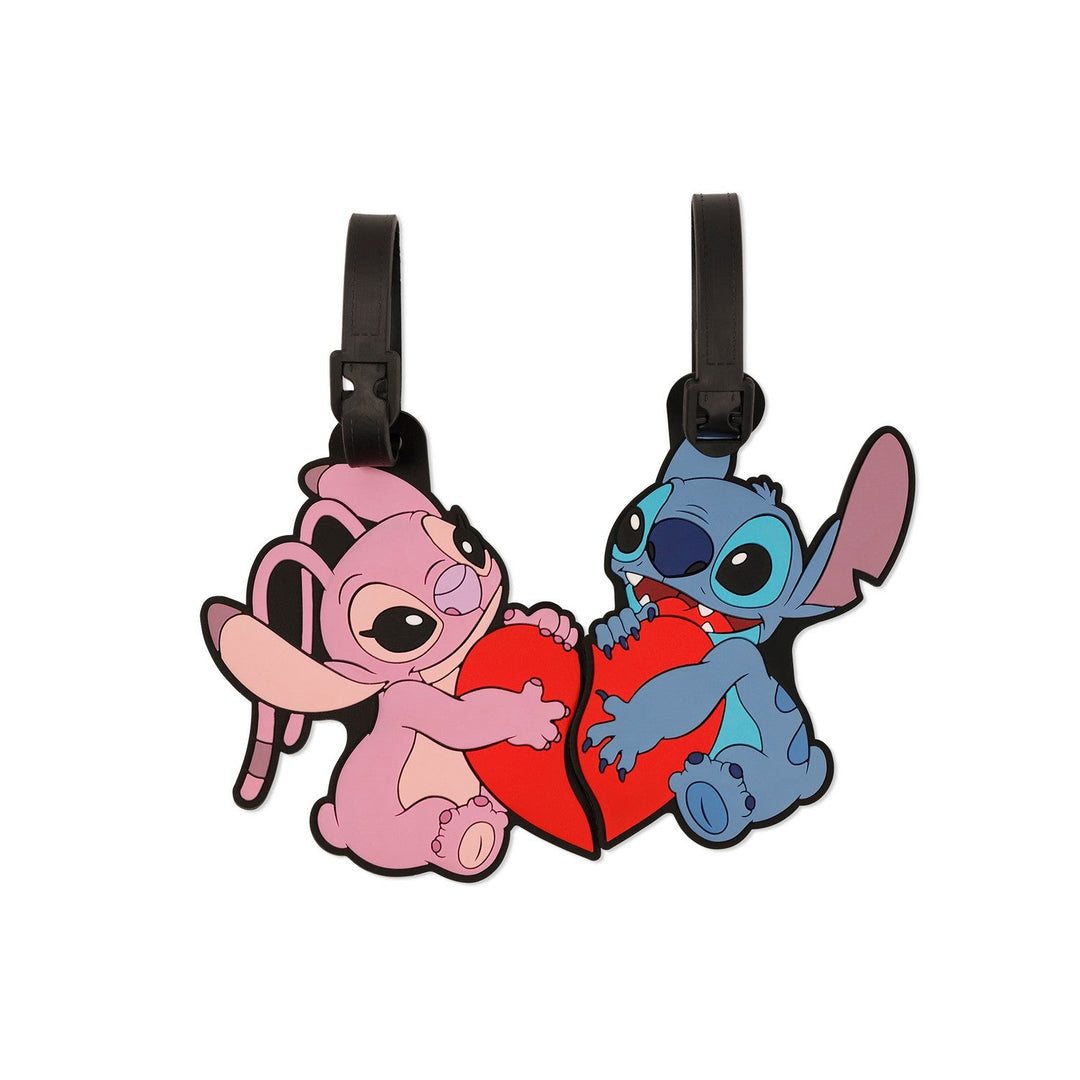 Disney 2 Pcs Angel & Stitch Love Heart Luggage Tag Red Set VT701025L.PH