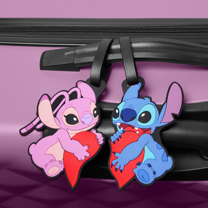 Disney 2 Pcs Angel & Stitch Love Heart Luggage Tag Red Set VT701025L.PH