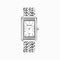 Silver-Coloured Rectangular Shaped Women's Watch WA0428-201-201