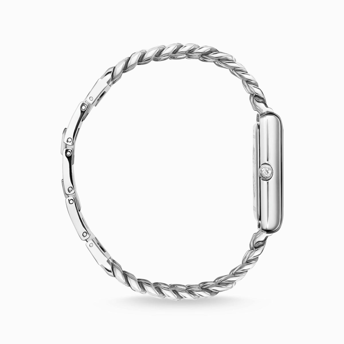 Silver-Coloured Rectangular Shaped Women's Watch WA0428-201-201