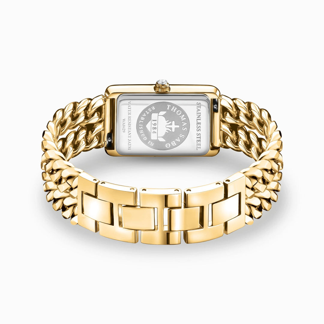 Gold-Coloured Rectangular Shaped Women's Watch WA0429-291-207