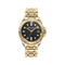 Divine Gold-Coloured Black Face Women's Watch WA0431-291-207