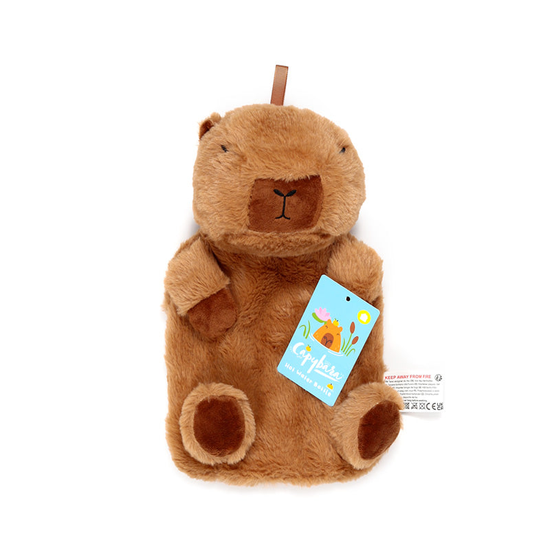 Capybara 650ml Hot Water Bottle with Plush Cover WARM129