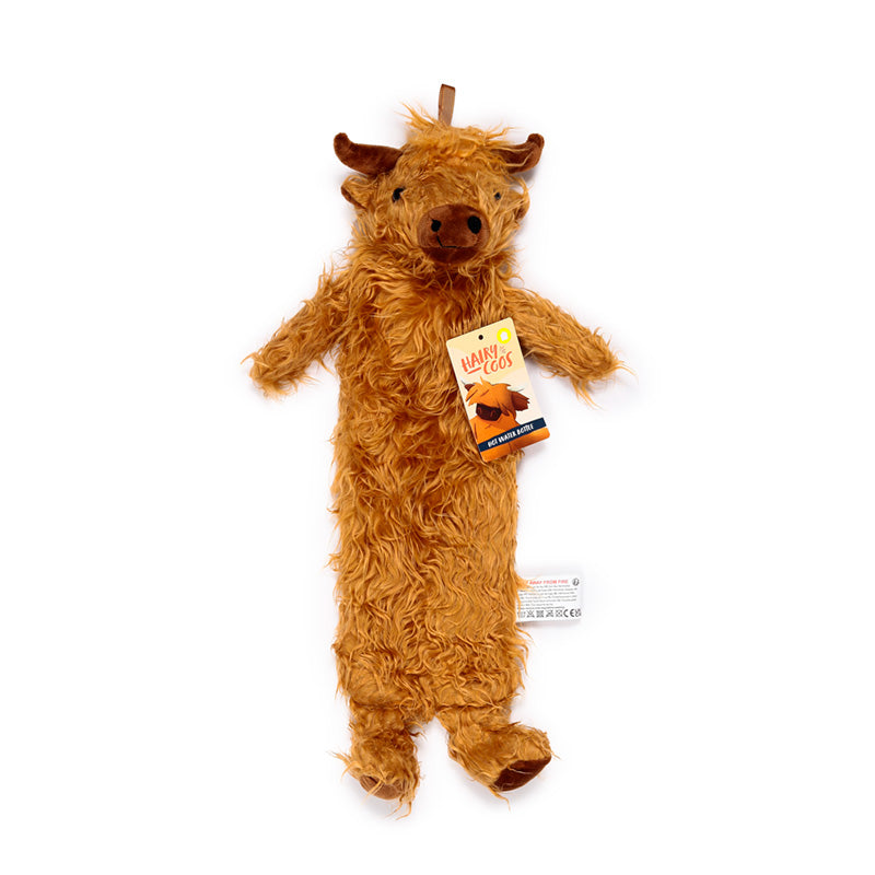 Highland Coo Cow Long Hot Water Bottle with Plush Cover WARM133