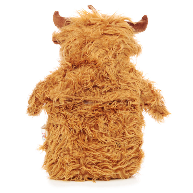 Highland Coo Cow Brown Nose 650ml Hot Water Bottle with Plush Cover WARM69