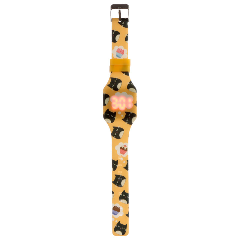 Feline Fine Black Cat Silicone Digital Watch WATC03