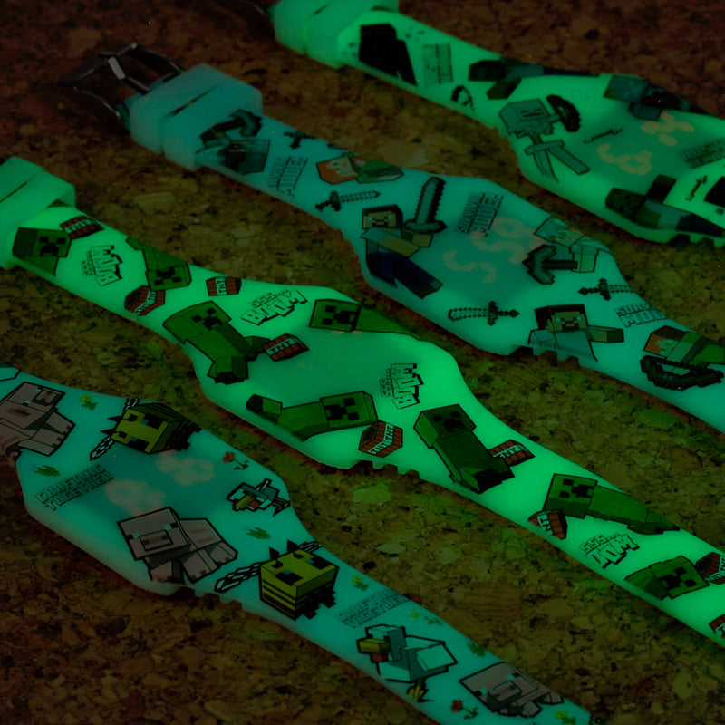 Minecraft Glow in the Dark Silicone Digital Watch WATC24