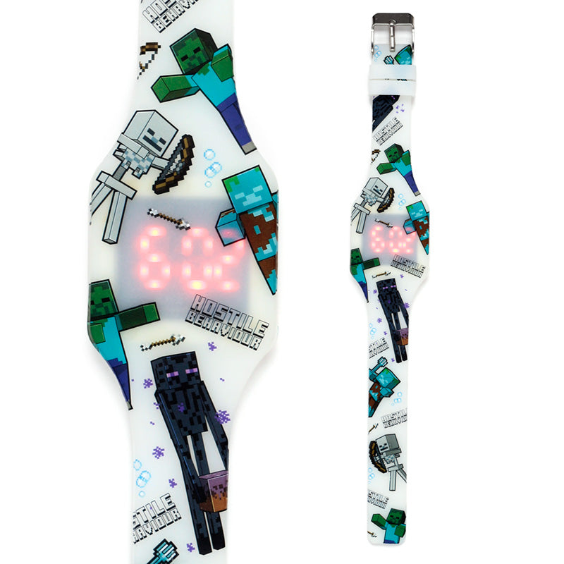 Minecraft Glow in the Dark Silicone Digital Watch WATC24