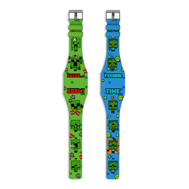 Minecraft Boom! & Feeding Time Silicone Digital Watch WATC39