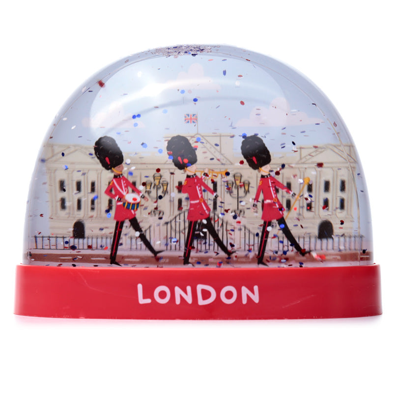 London Souvenir Guardsman on Parade Large Glitter Snow Storm WB22