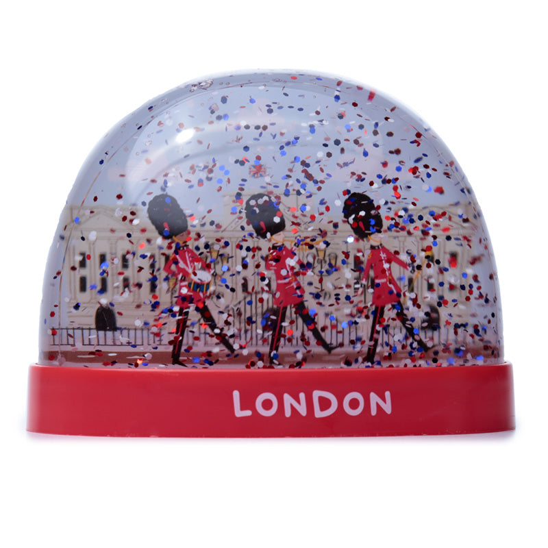 London Souvenir Guardsman on Parade Large Glitter Snow Storm WB22