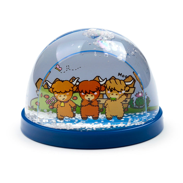Adoramals Highland Coo Cow Medium Glitter Snow Storm WB29