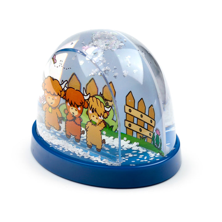 Adoramals Highland Coo Cow Medium Glitter Snow Storm WB29