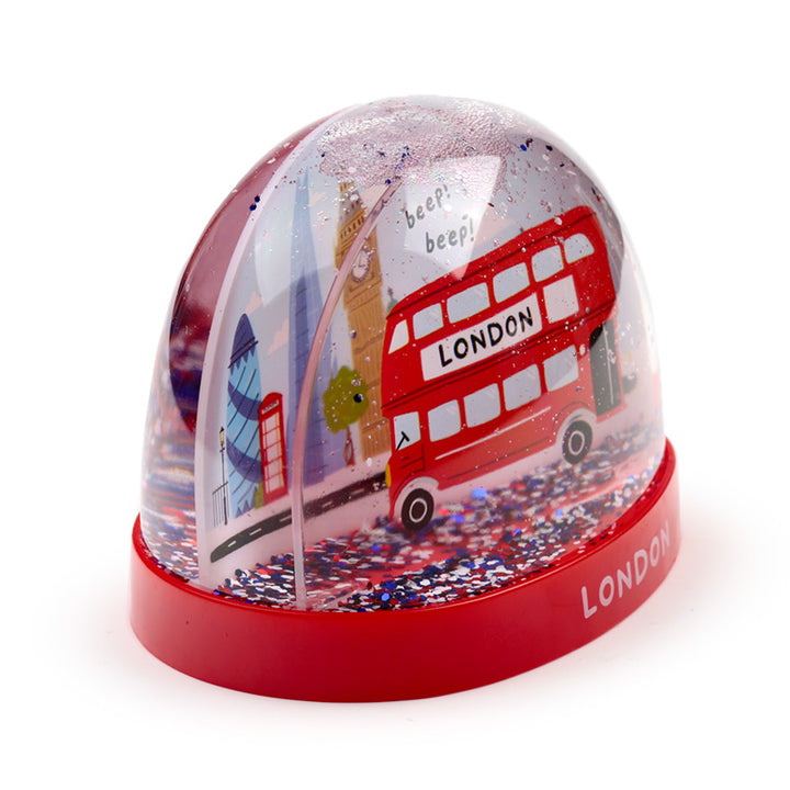 London Souvenir London Bus Large Glitter Snow Storm WB30