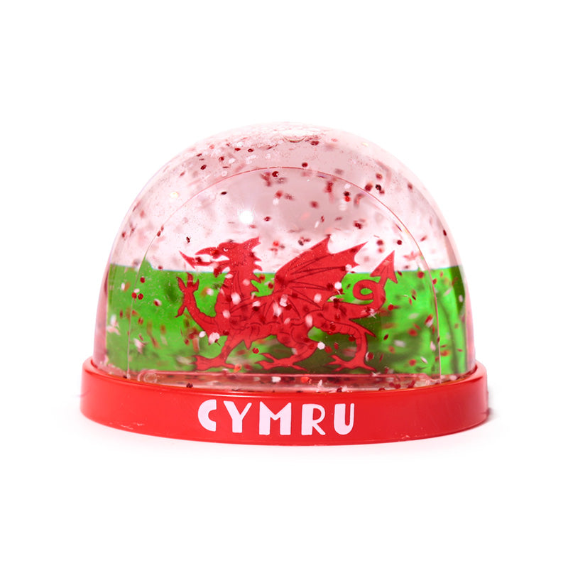 Welsh Dragon Wales (Cymru) Souvenir Medium Glitter Snow Storm WB39