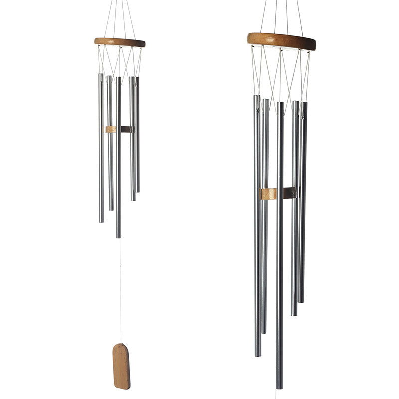Wooden Wind Chime with Metal Tubes 77cm WC254