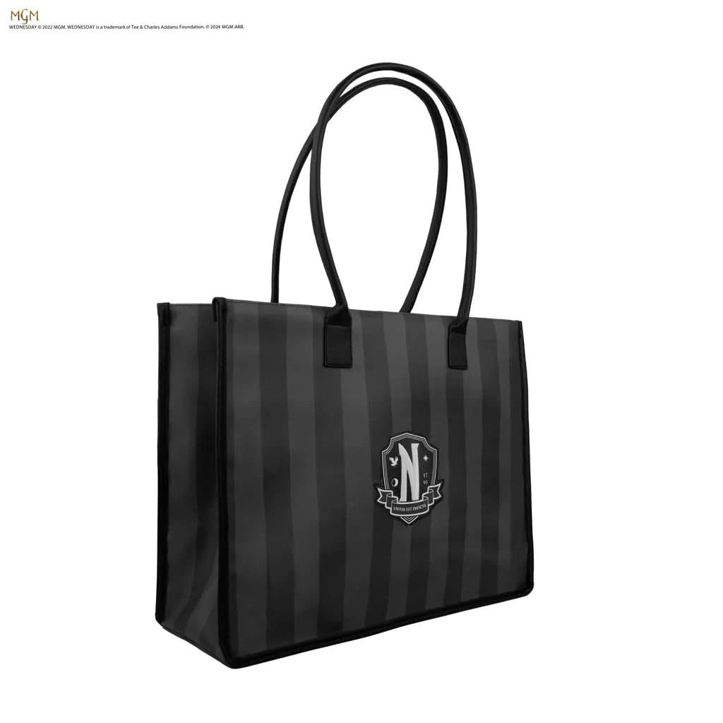 Wednesday Nevermore Academy Black Shopping Bag CR2373