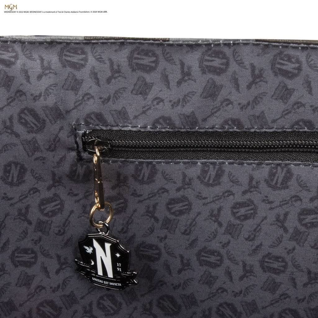 Wednesday Nevermore Academy Black Shopping Bag CR2373