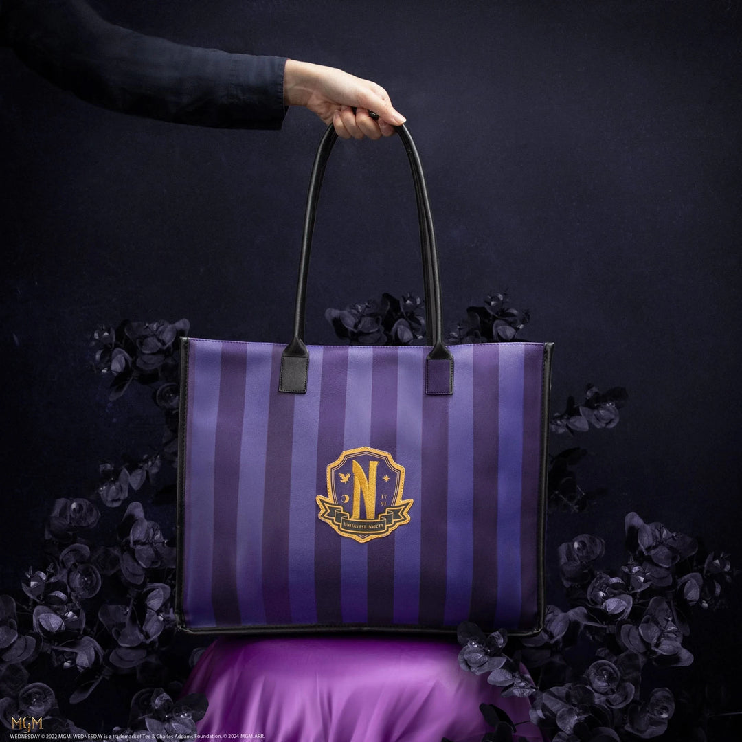 Wednesday Nevermore Academy Purple Shopping Bag CR2372