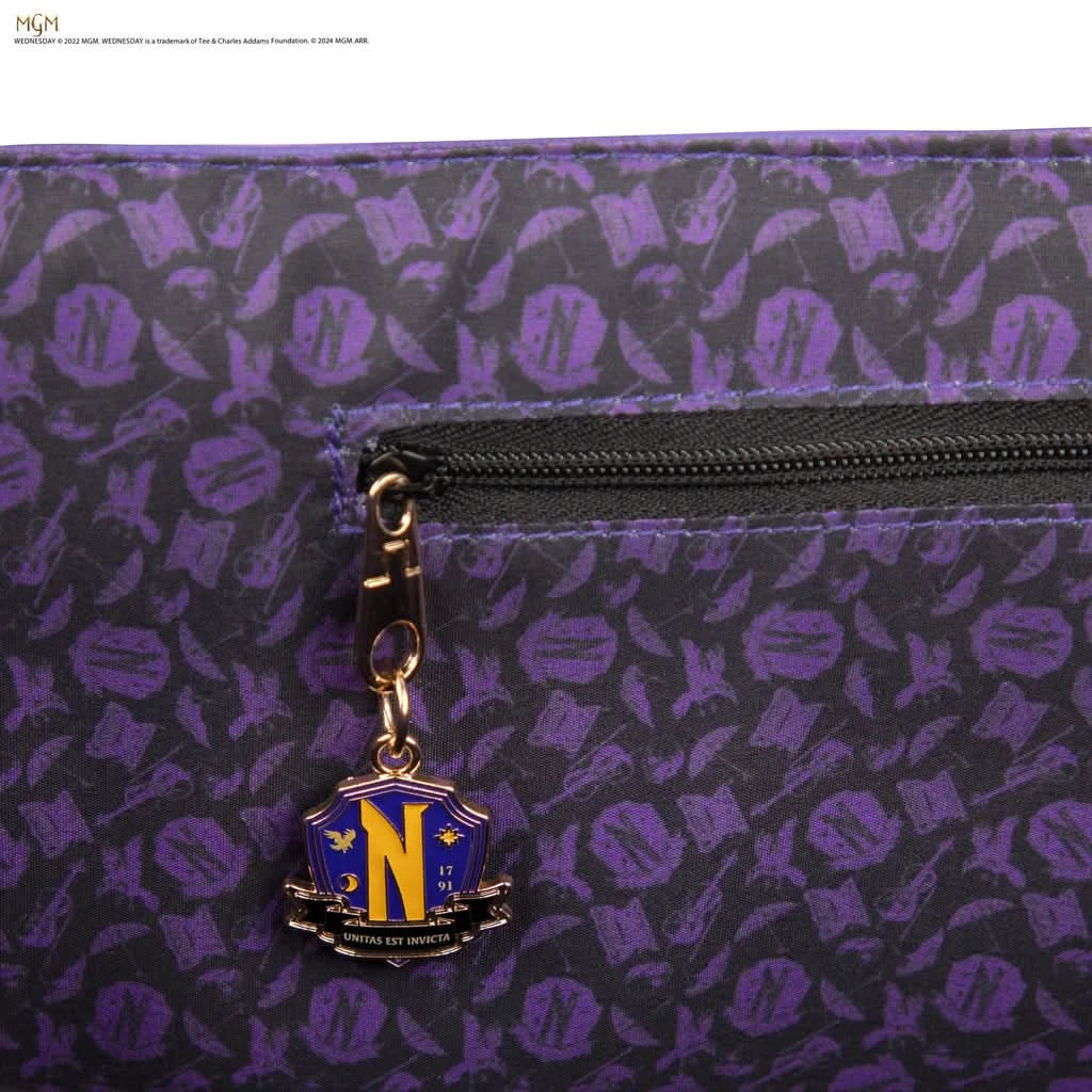 Wednesday Nevermore Academy Purple Shopping Bag CR2372