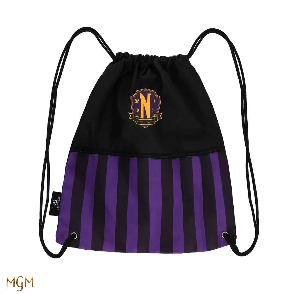 Wednesday Nevermore Academy Drawstring Bag CR2478