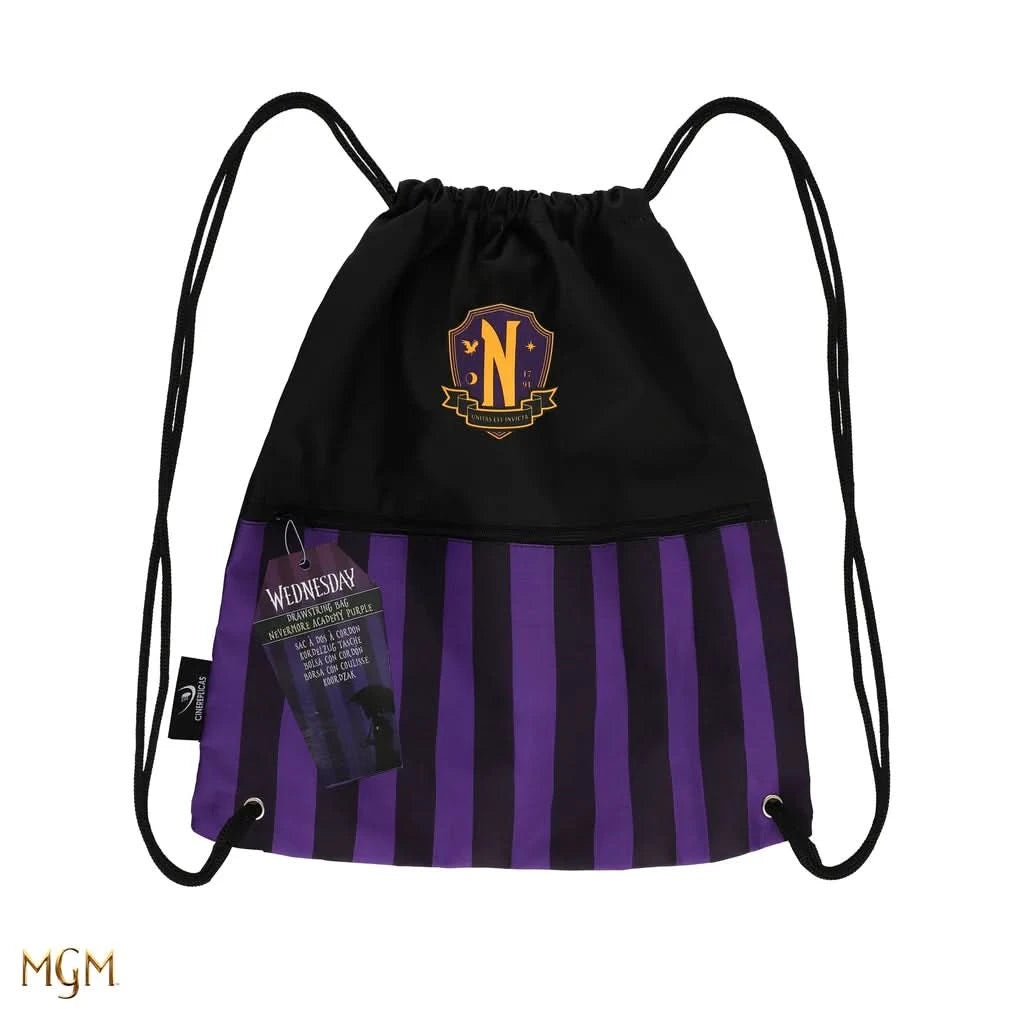 Wednesday Nevermore Academy Drawstring Bag CR2478