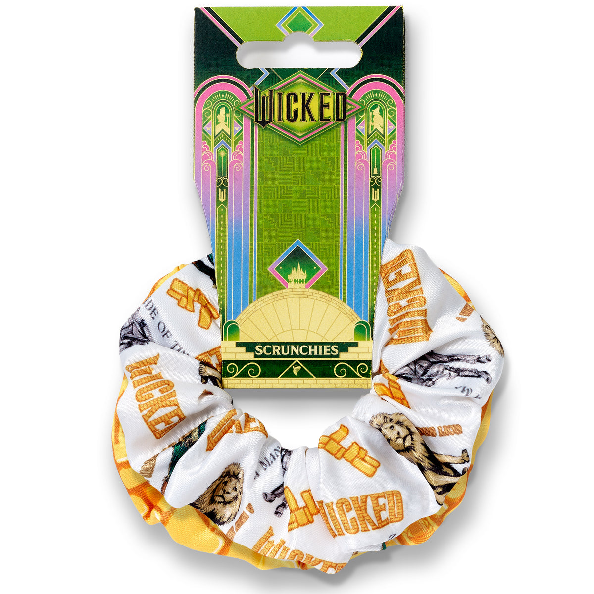 Wicked scrunchies with packaging on a white background
