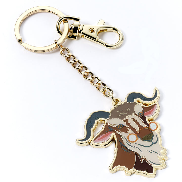 Keychain with a cartoon character on a white background