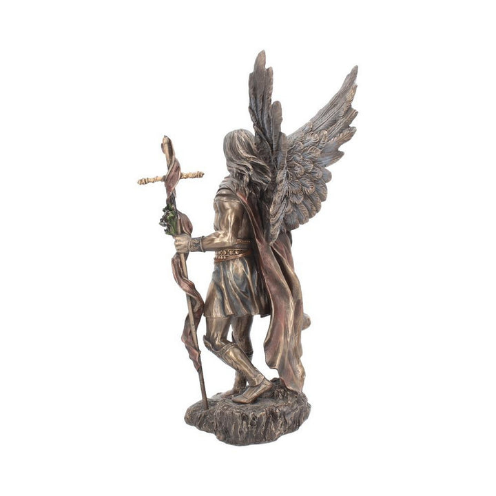 Bronzed Archangel Gabriel With Staff Religious Figurine 33.5cm WH20087