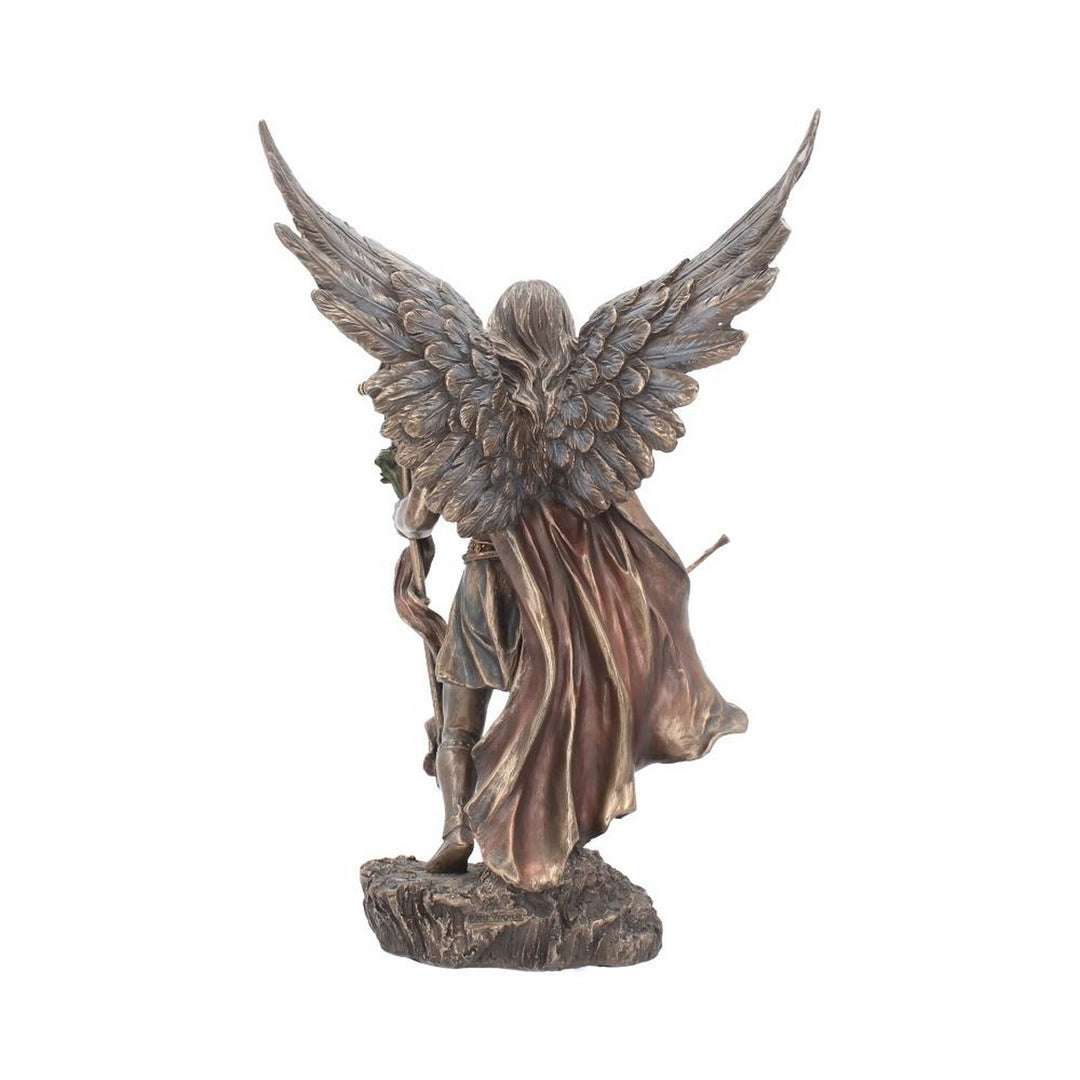 Bronzed Archangel Gabriel With Staff Religious Figurine 33.5cm WH20087
