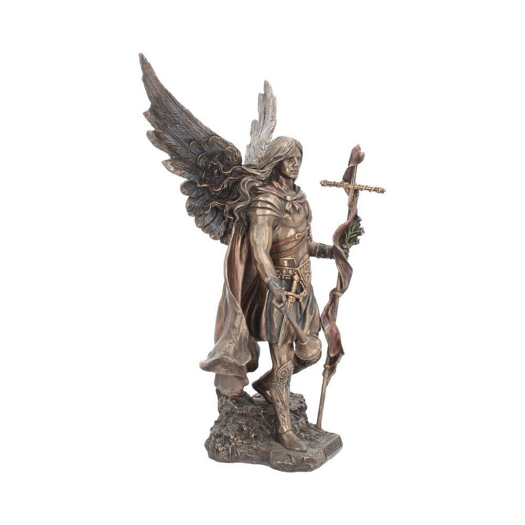 Bronzed Archangel Gabriel With Staff Religious Figurine 33.5cm WH20087