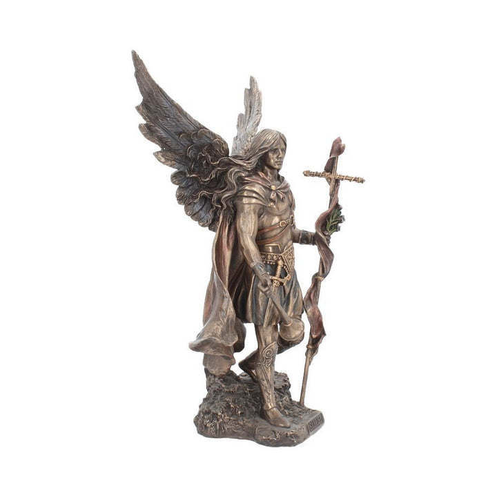 Bronzed Archangel Gabriel With Staff Religious Figurine 33.5cm WH20087