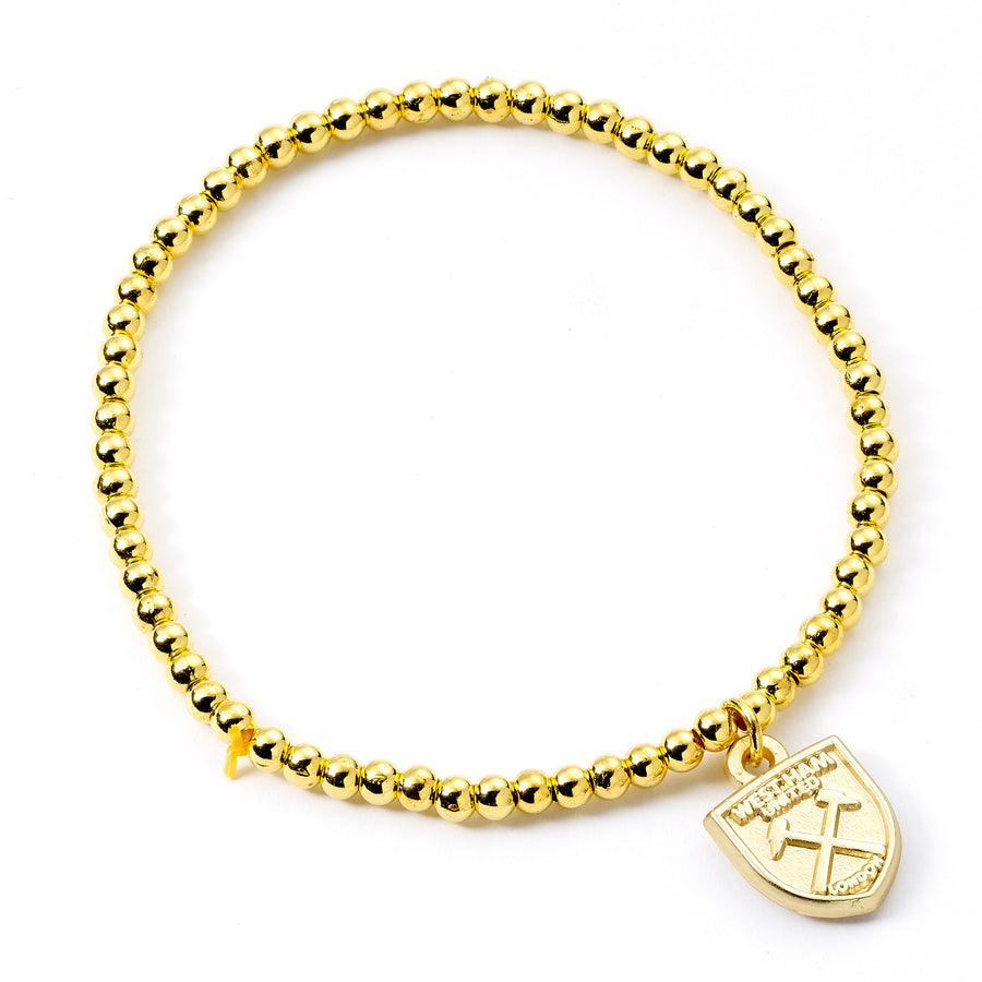 West Ham Football Club Crest Ball Bead Bracelet WHUB0017
