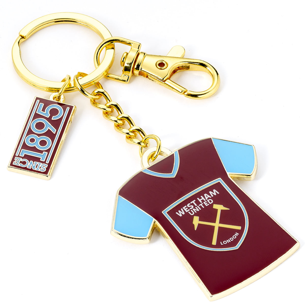 West Ham Football Club Shirt & Crest Keyring WHUKR007